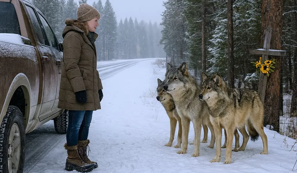 She Saved Three Wolves on a Snowy Highway. Years Later, They Returned the Favor
