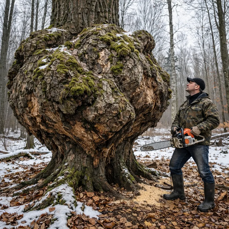 An Unexpected Discovery Inside an Old Tree Halted the Logging Operation