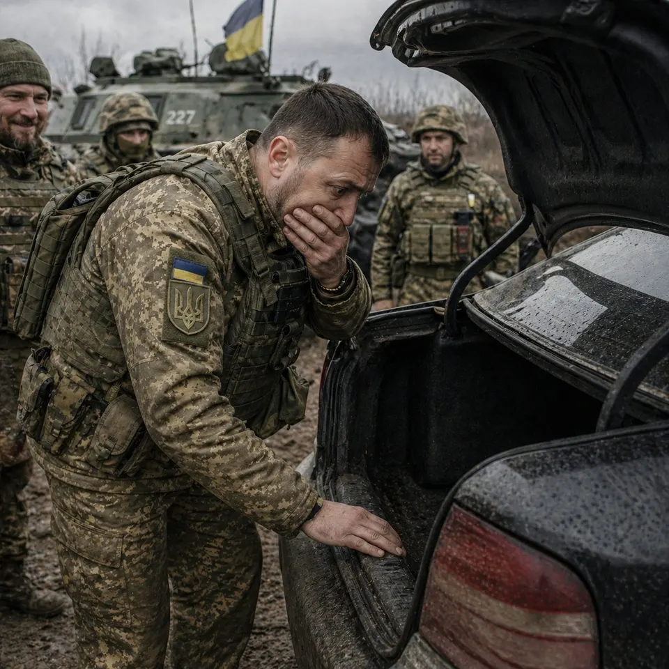 Бойцы ВСУ осматривали захваченную вражескую технику. Открыв багажник, командир был удивлен