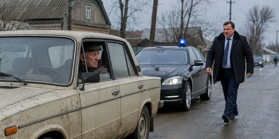 Пенсіонер на старому автомобілі не поступився дорогою чиновнику з мигалкою, і конфлікт несподівано змінив хід