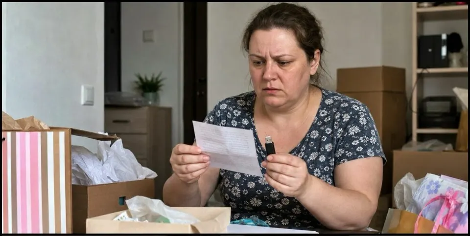 После новоселья Анна нашла среди подарков флешку с загадочной запиской о новой квартире
