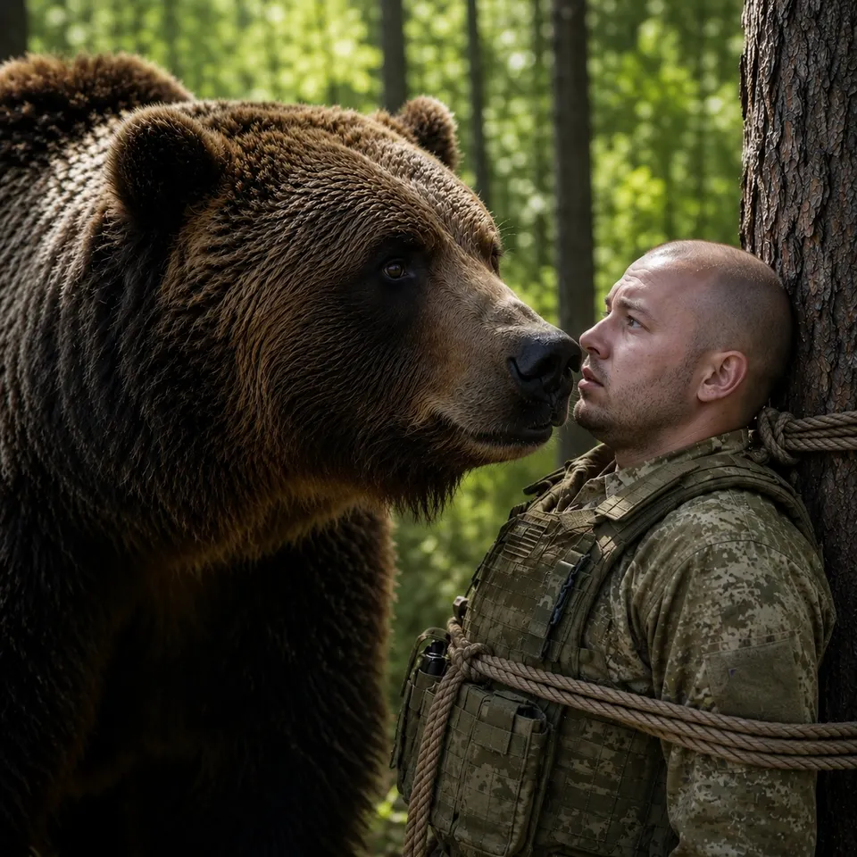 Они привязали его к дереву и оставили на растерзание диким зверям! Но когда медведь поднял лапу и НАЧАЛ..