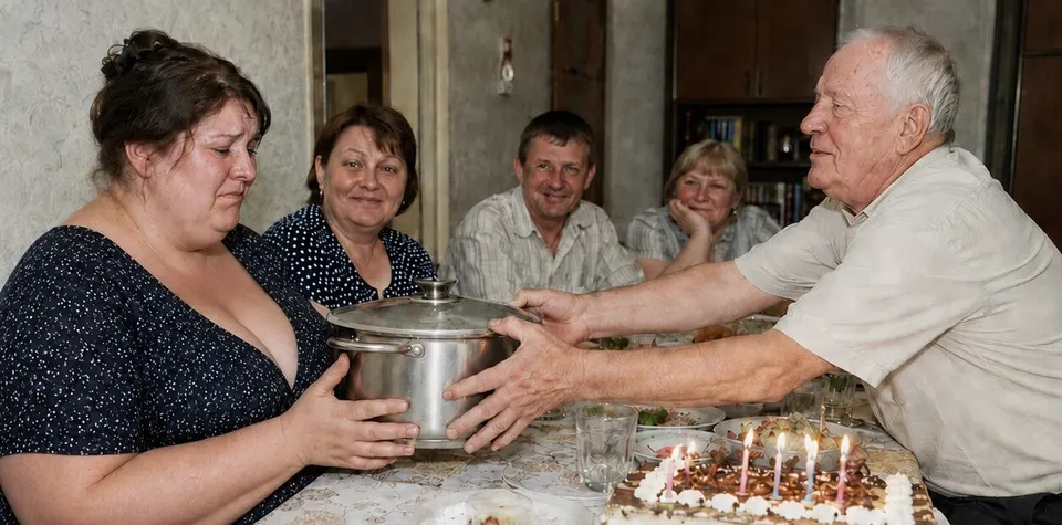 Таня сім років доглядала хворого свекра, а на день народження отримала від нього лише каструлю — аж поки не зазирнула всередину