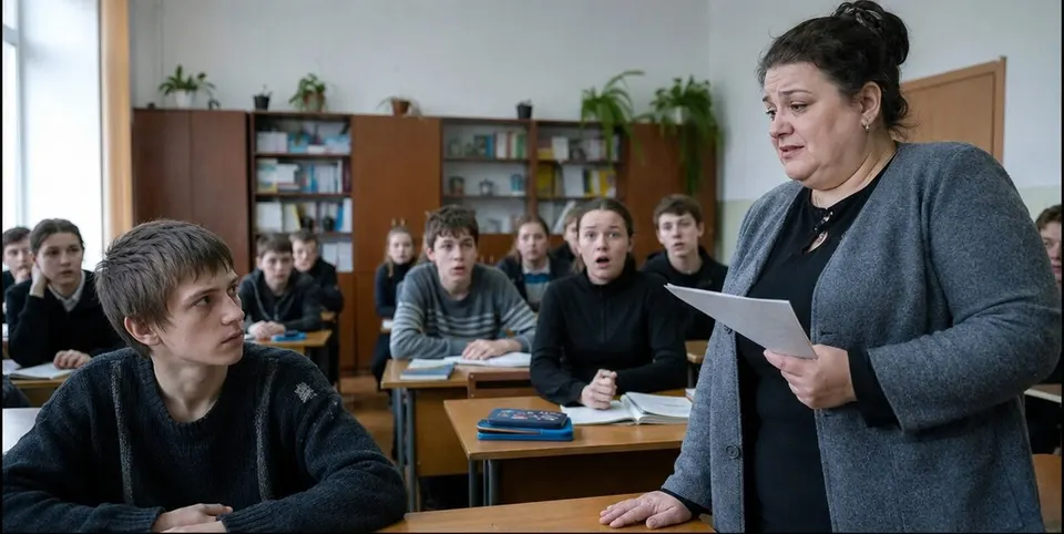 Учителька хотіла поставити учня в незручне становище складним тестом, але надто рано була певна його провалу